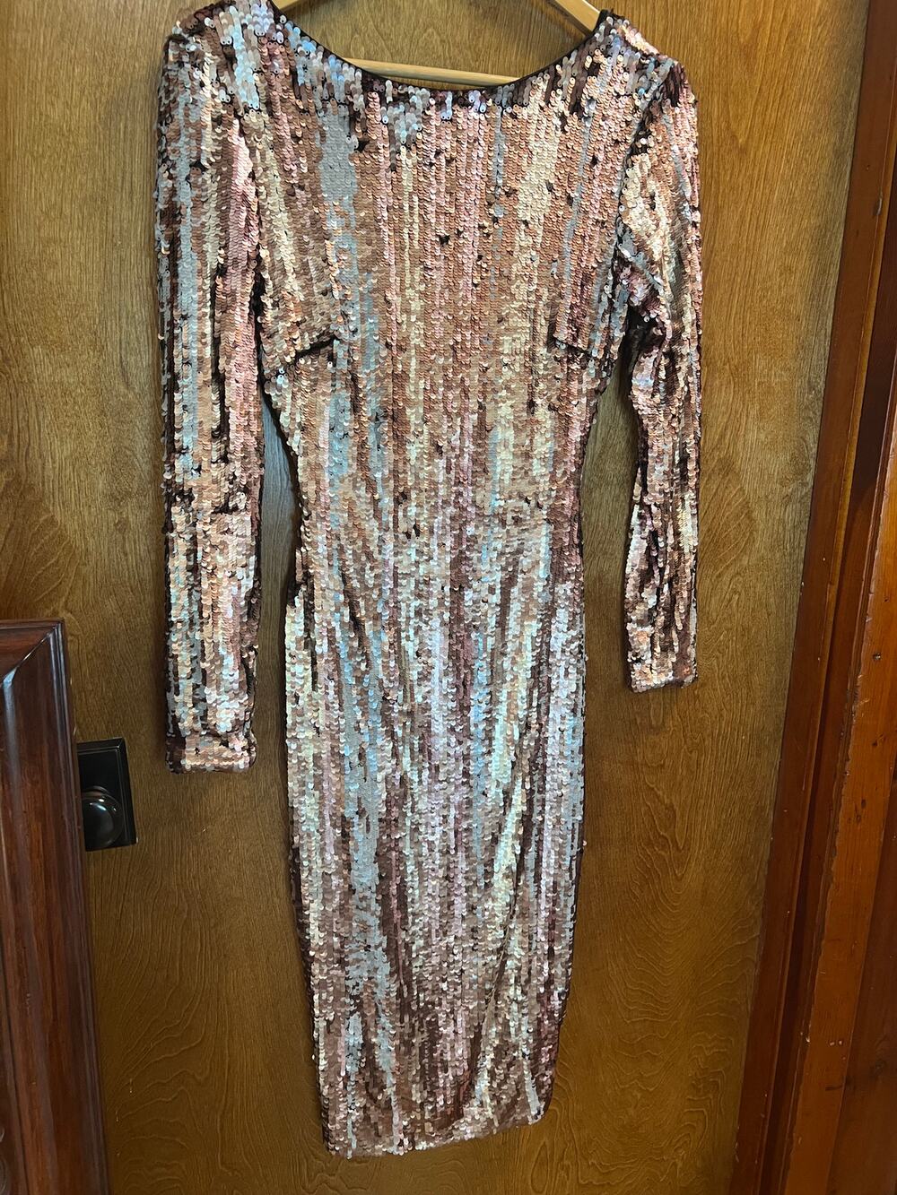 Bronze Sequin Emery Dress by Dress The Population sze XS